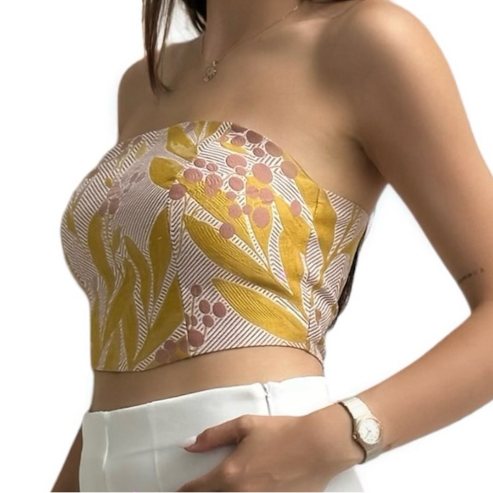 Golden Crop Top - free size Corset